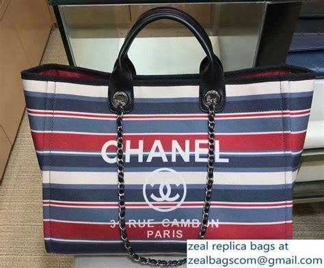 chanel shopping bag deauville red and blue